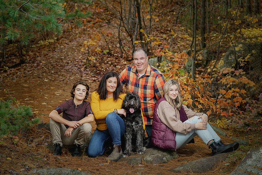 Fall family portraits around Sudbury….